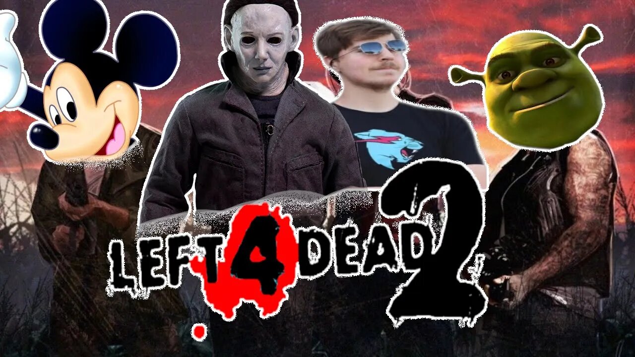 Left 4 Dead 2 Mod Mr Beast, Shrek, Mickey Mouse, FNAF and So Much More!