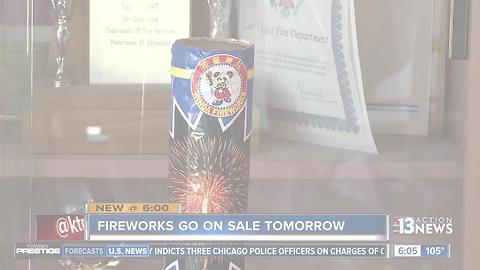 Legal fireworks go on sale tomorrow