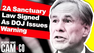 Abbott Signs 2A Sanctuary Law As Biden DOJ Issues Warning