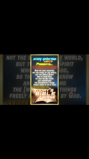9.07.2022 | STORM MINISTRIES | Daily Bible Verse | 1 Corinthians 2:12 (ESV) | #shorts