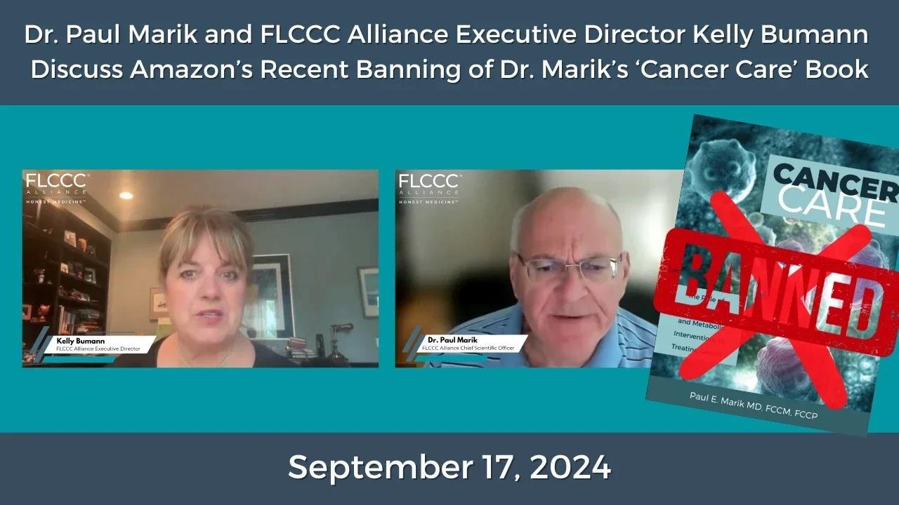 Amazon Bans Dr. Paul Marik's Life-saving Book ‘Cancer Care' Without Warning (September 2024)