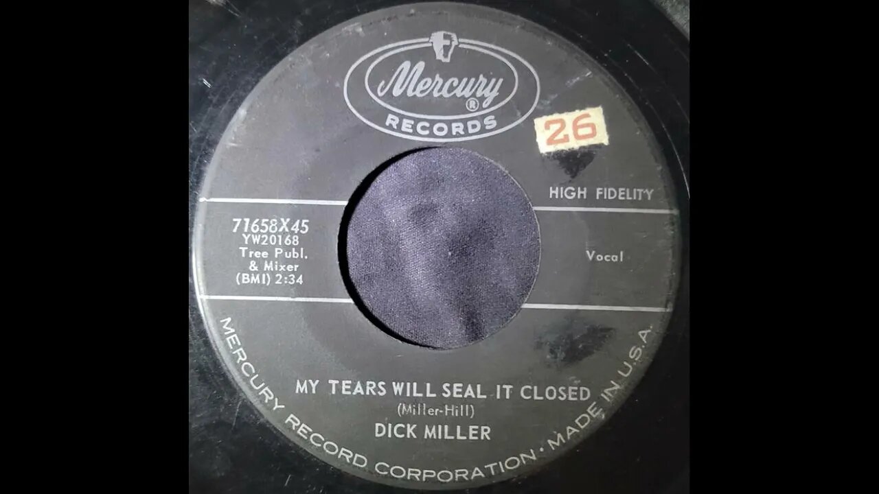 Dick Miller - My Tears Will Seal It Closed