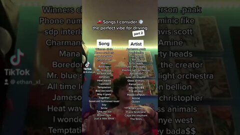 songs i consider the perfect vibe for driving pt2