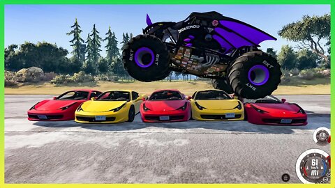 TruckFails | Monster Truck vs Cars - #155 | BeamNG.Drive |TrucksFails