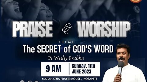 🔴Maranatha Hospet // Sunday Worship // 11th JUNE 2023 //