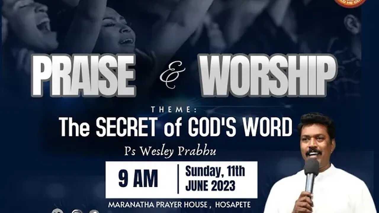 🔴Maranatha Hospet // Sunday Worship // 11th JUNE 2023 //