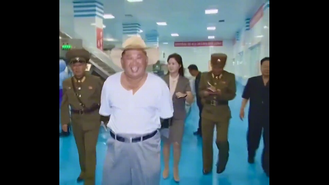 Kim Jong-un inspects a food factory.