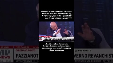 Instituto V-DEM da Universidade de Gotemburgo, classificou o Brasil como uma democracia eleitoral