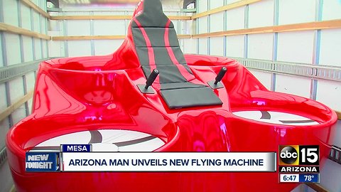 Flagstaff engineer showing off Fan Flyer in Mesa