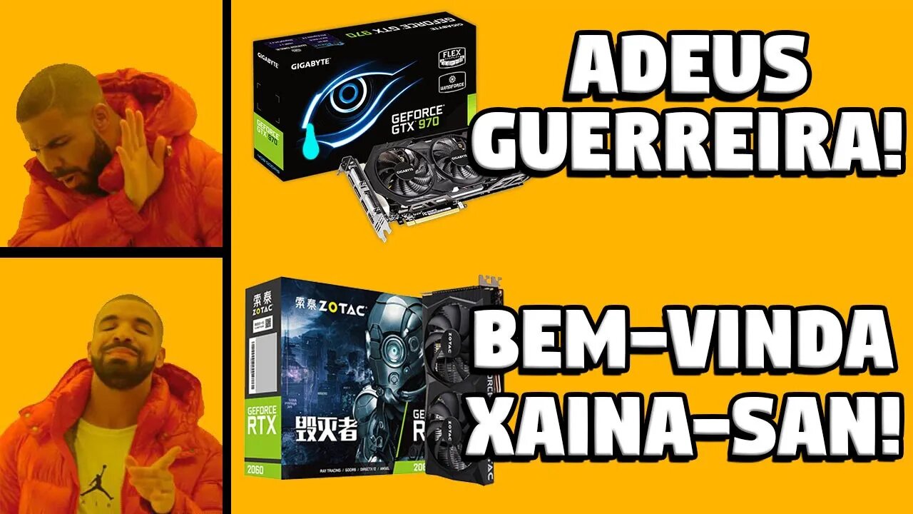 RTX 2060 Super CHEGOU! ADEUS GTX 970! Unboxing e testes!