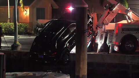 Raw footage of Boynton Beach submerged car scene and witness interview