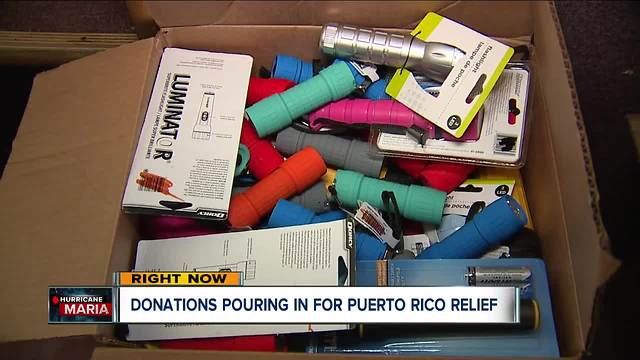Lorain residents turn out in droves to help donate items needed in hurricane ravaged Puerto Rico