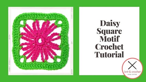Motif of the Month October 2015 Daisy Square Motif Crochet Tutorial