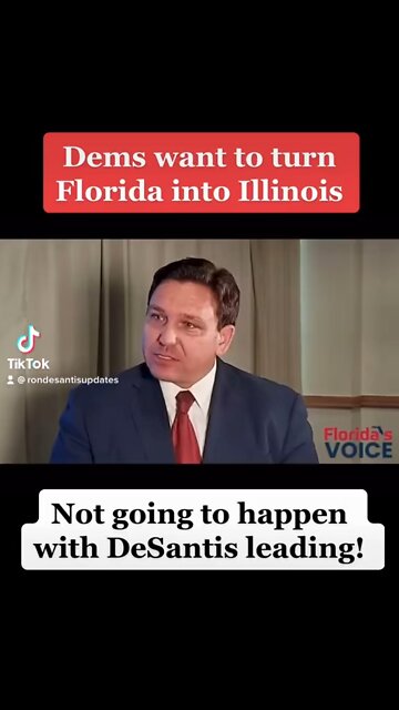 Dems want to turn Florida into Illinois- DeSantis says no way! Joe Biden Donald Trump Dan Bongino