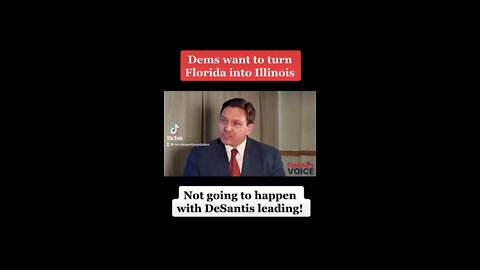 Dems want to turn Florida into Illinois- DeSantis says no way! Joe Biden Donald Trump Dan Bongino