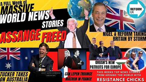 Assange Freed! Reform Taking Britain By Storm - Orban's New Patriot Group - Tucker Takes On AUS 6/30/24