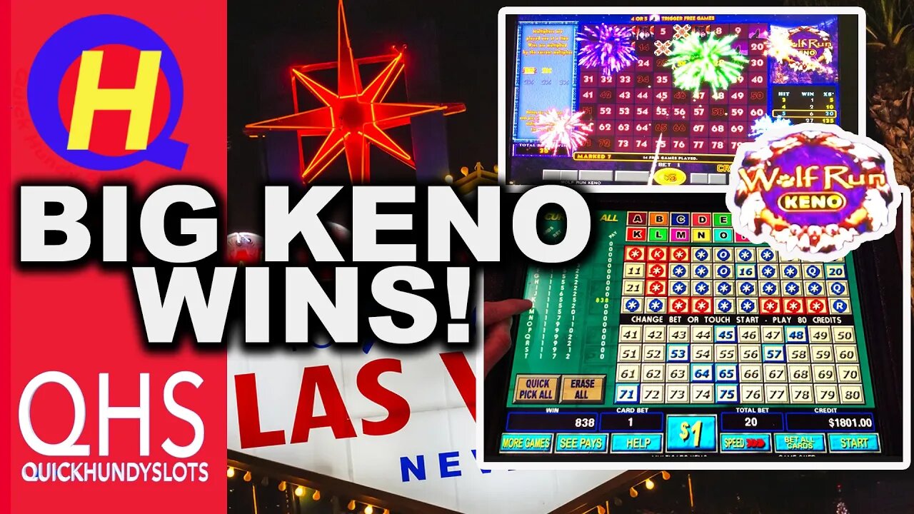 BIG KENO WINS on Multicard and Wolf Run KENO! From Las Vegas! #KENONATION