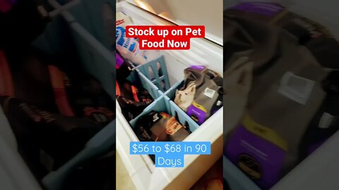 Stock up on pet food now, Inflation has hit Pet food to￼o Up 20% in the last 90 days. #Shorts #Pets￼