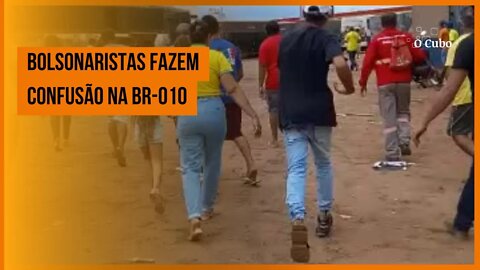 Bolsonaristas fazem confusão na BR-010