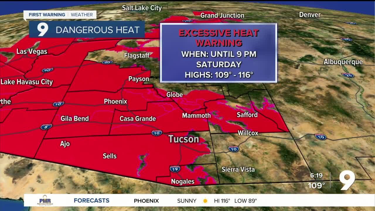 Excessive Heat Warnings through Saturday evening