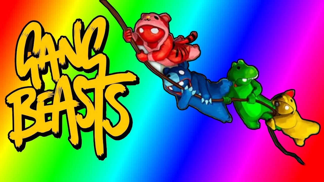 Gang Beasts Funny Moments - BONK, WWE 2, Reese's Cup Head, Jaws!