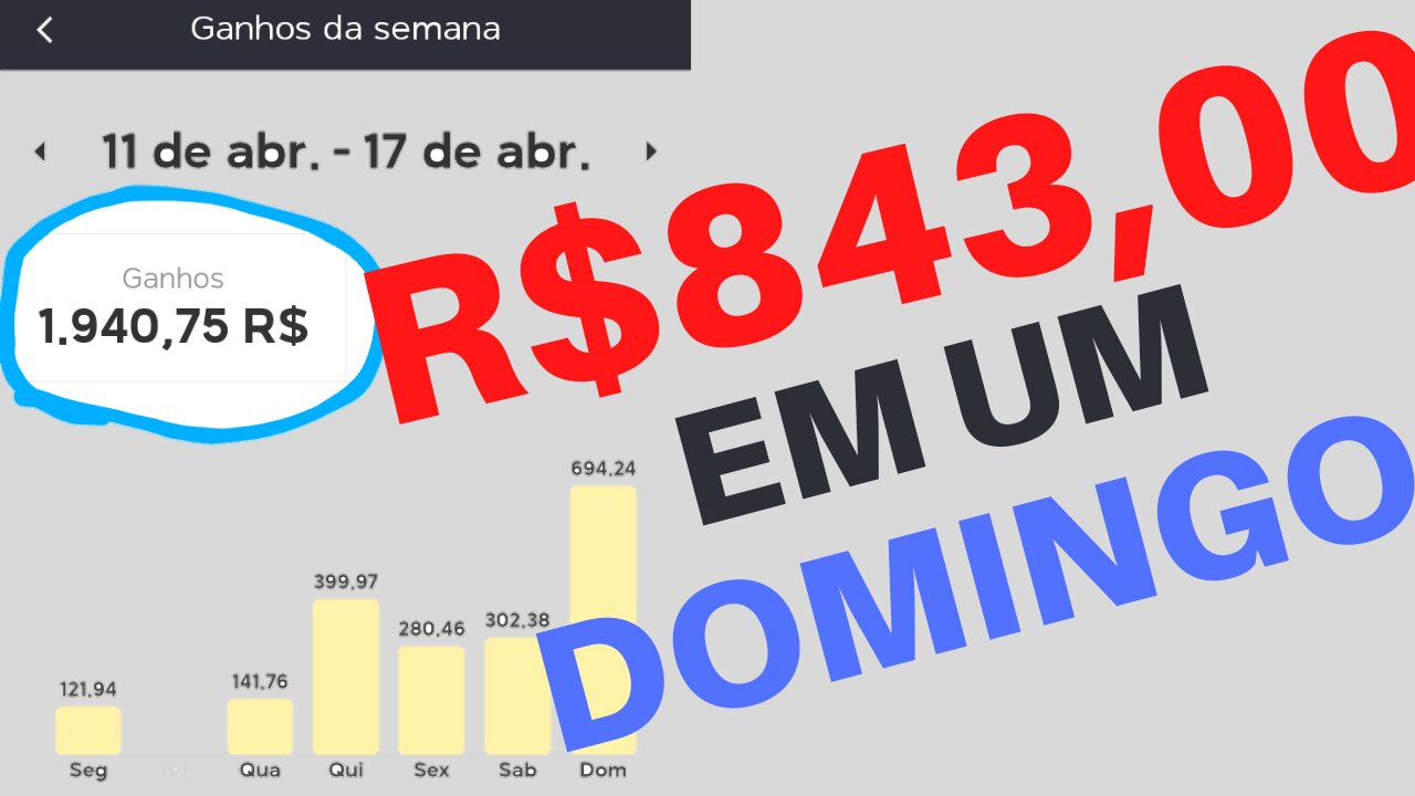 FIZ R$843,00 EM UM DIA NA 99 POP UBER INDRIVER