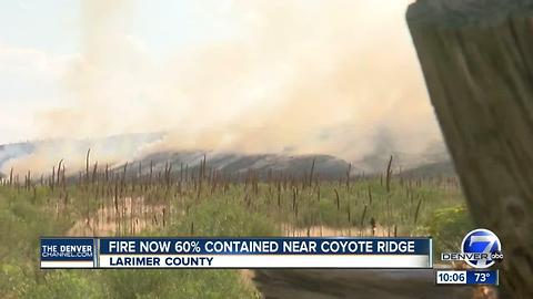 Spring Glade Fire burning between Fort Collins and Loveland