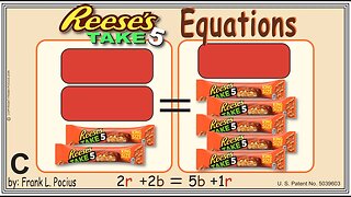 VISUAL REESES TAKE-5 2r+2b=5b+1r EQUATION _ SOLVING EQUATIONS _ SOLVING WORD PROBLEMS
