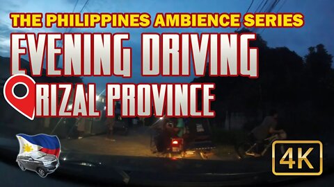 Evening driving in The Philippines 4k #asmr #rizal