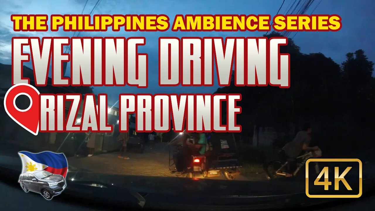Evening driving in The Philippines 4k #asmr #rizal