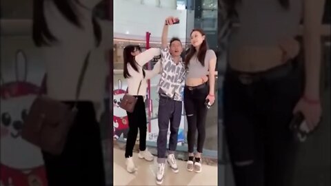 Cute Chinese Girl's Boyfriend Has Eyes For A Hot Chinese Girl