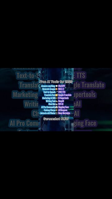 Free AI Tools for 2023 #shorts #aitools #ai #aimarketing #websitesyouneedtoknow #aiwebsites