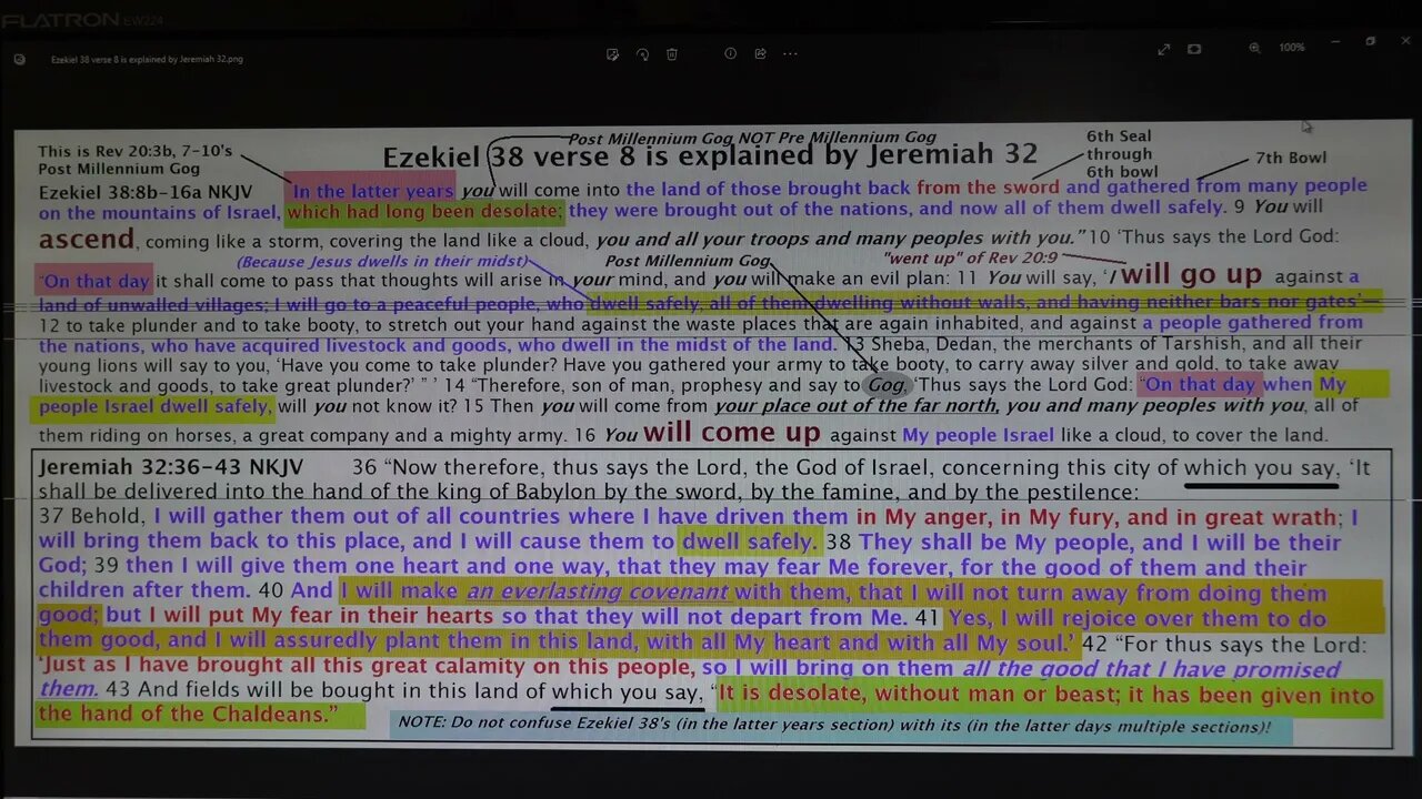 Ezekiel 38 verse 8 is explained by Jeremiah 32