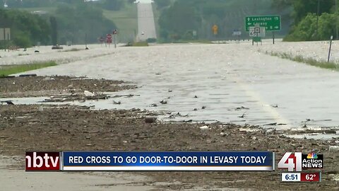 Red Cross to goes door to door in flood-affected Levasy, Missouri