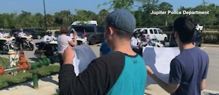 Multiple law enforcement agencies join together for autism awareness parade in Jupiter