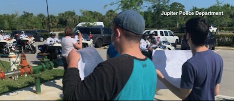 Multiple law enforcement agencies join together for autism awareness parade in Jupiter