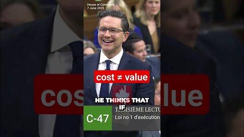 Trudeau thinks that if something costs more, it must be worth more
