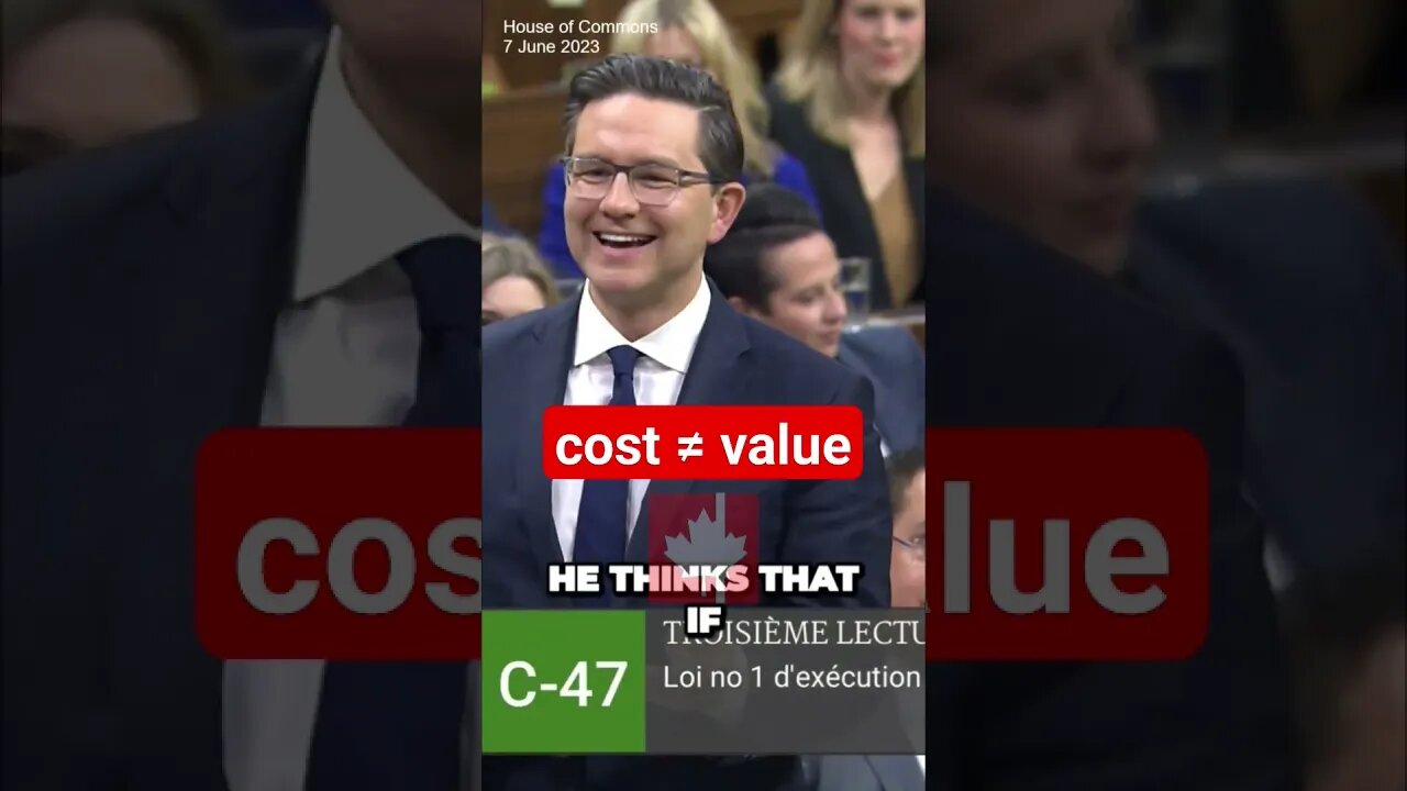 Trudeau thinks that if something costs more, it must be worth more