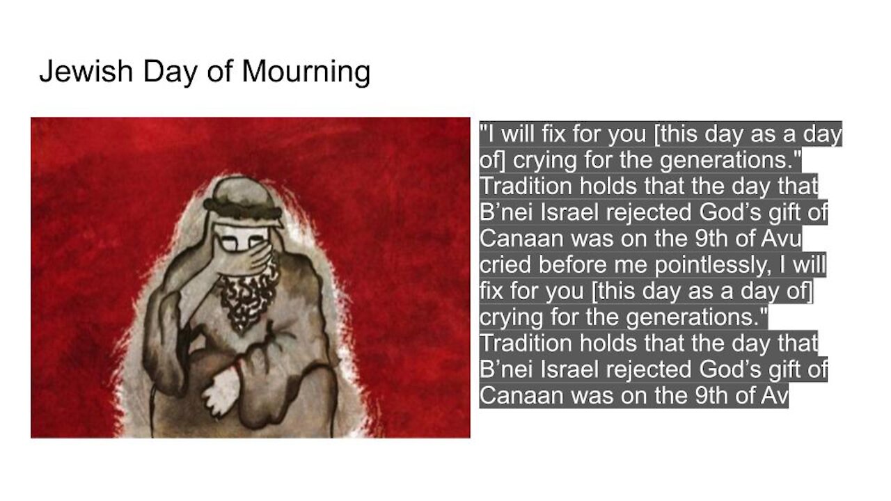 9th day of Av a great day of mourning and hope