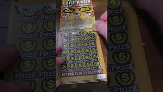 Fort Knox Lottery Ticket Winning Scratch Off!