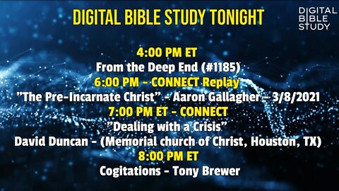 Digital Bible Study Tonight - 11/29/2022