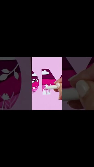 Beautiful Procreate Papercut effect #shorts