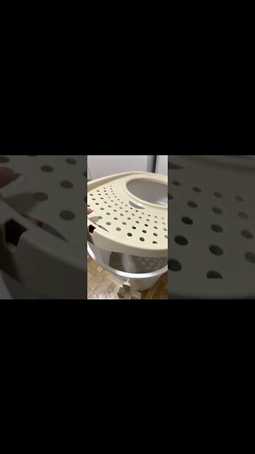 IRIS USA Oval Top Entry Cat Litter Box with Scoop