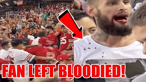 MASSIVE FIGHT breaks out at the 49ers preseason game! This got UGLY! Man left BLOODIED!