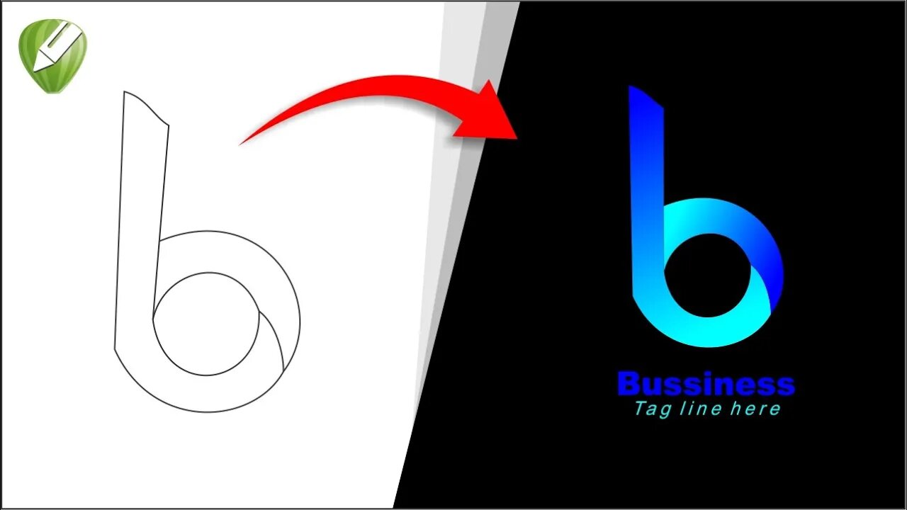 Letter B Logo Design Tutorial in Corel Draw l Letter b logo design #HaseebCorelDrawGraphics