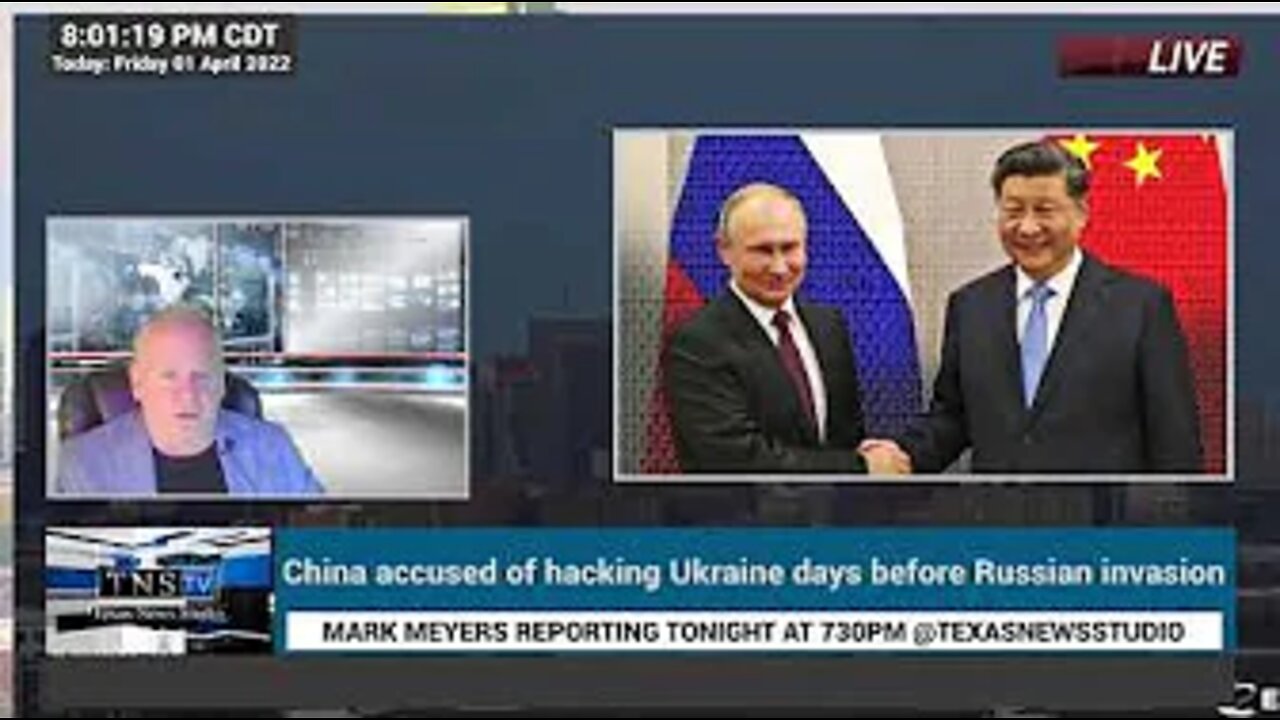 CHINA ACCUSED OF PRE-INVASION HACK--LIVE NEWS COVERAGE FROM TNS