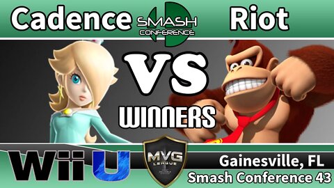 Cadence (Rosalina) vs. Riot (Donkey Kong) - SSB4 Winners Bracket - SC43