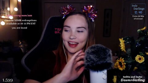 ASMR relaxing whisper, fluffy microphone