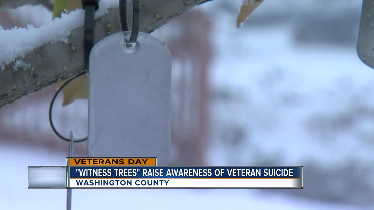 Washington County 'witness tree' brings awareness to veteran suicide