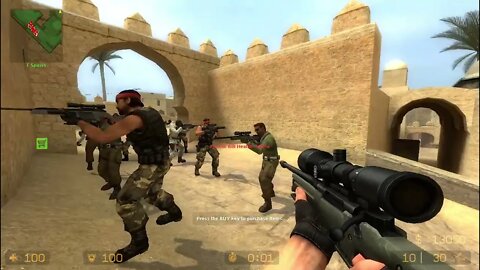 Counter Strike Source Dust 2 Bots #55 Only Sniper Rifles